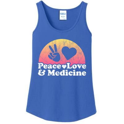 Peace Love And Medicine Gift Ladies Essential Tank