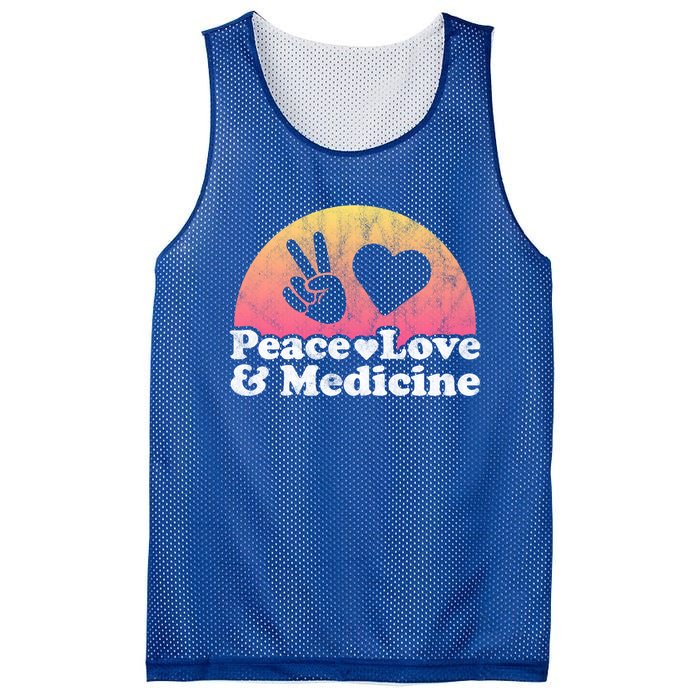 Peace Love And Medicine Gift Mesh Reversible Basketball Jersey Tank