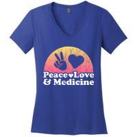 Peace Love And Medicine Gift Women's V-Neck T-Shirt