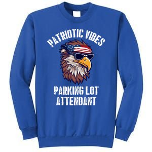 Parking Lot Attendant Eagle July 4th American Flag Usa Funny Gift Sweatshirt