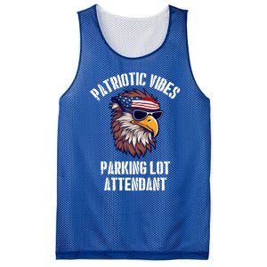 Parking Lot Attendant Eagle July 4th American Flag Usa Funny Gift Mesh Reversible Basketball Jersey Tank