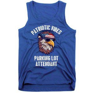 Parking Lot Attendant Eagle July 4th American Flag Usa Funny Gift Tank Top