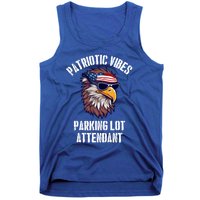 Parking Lot Attendant Eagle July 4th American Flag Usa Funny Gift Tank Top