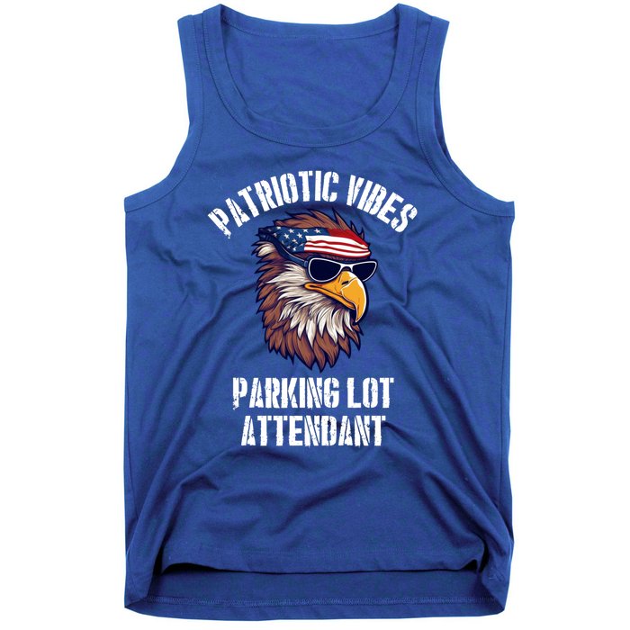 Parking Lot Attendant Eagle July 4th American Flag Usa Funny Gift Tank Top