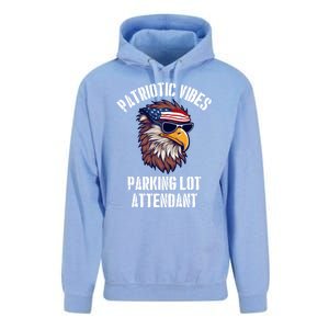 Parking Lot Attendant Eagle July 4th American Flag Usa Funny Gift Unisex Surf Hoodie