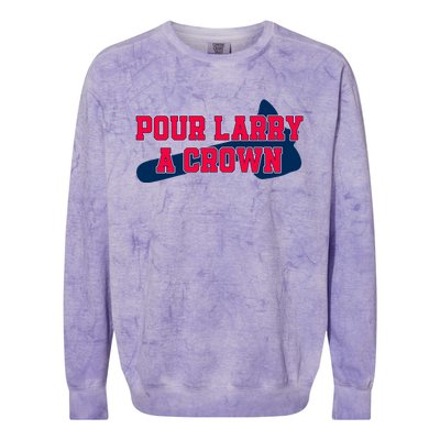 Pour Larry A Crown Atlanta Baseball Colorblast Crewneck Sweatshirt