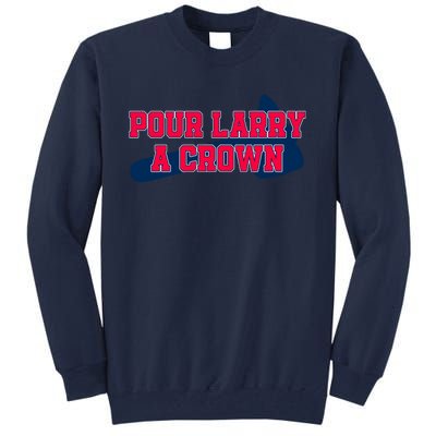 Pour Larry A Crown Atlanta Baseball Tall Sweatshirt