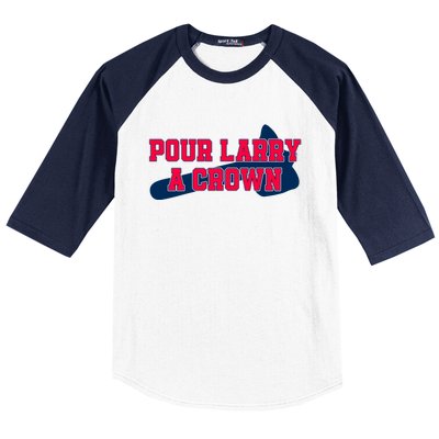 Pour Larry A Crown Atlanta Baseball Baseball Sleeve Shirt