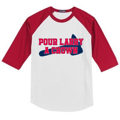 Pour Larry A Crown Atlanta Baseball Kids Colorblock Raglan Jersey