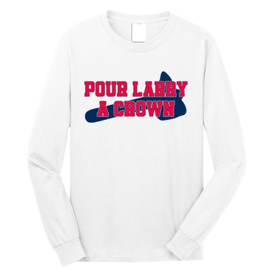 Pour Larry A Crown Atlanta Baseball Long Sleeve Shirt