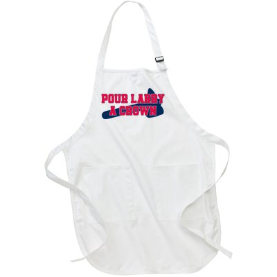 Pour Larry A Crown Atlanta Baseball Full-Length Apron With Pockets