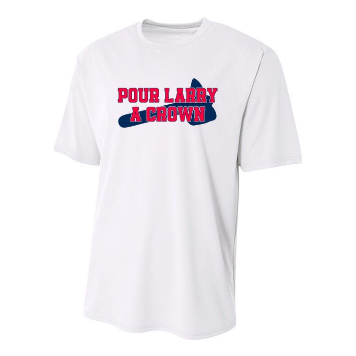 Pour Larry A Crown Atlanta Baseball Youth Performance Sprint T-Shirt