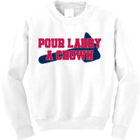 Pour Larry A Crown Atlanta Baseball Kids Sweatshirt