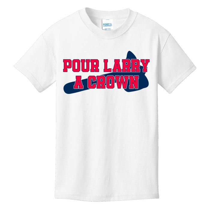 Pour Larry A Crown Atlanta Baseball Kids T-Shirt