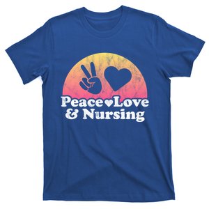 Peace Love And Nursing Nurse Gift T-Shirt