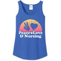 Peace Love And Nursing Nurse Gift Ladies Essential Tank