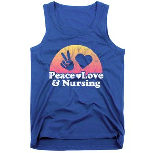 Peace Love And Nursing Nurse Gift Tank Top