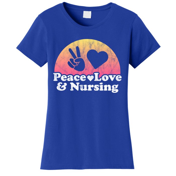 Peace Love And Nursing Nurse Gift Women's T-Shirt