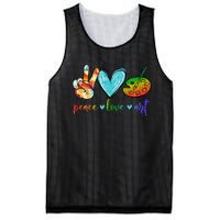 Peace Love Art Painting Palette Cute Art Teacher Gifts Mesh Reversible Basketball Jersey Tank