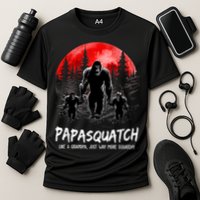 Papasquatch Like A Grandpa Just Way More Squatchy Funny Papa Performance Shirt