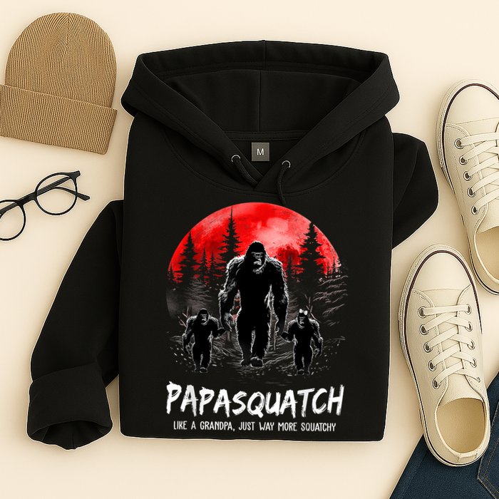 Papasquatch Like A Grandpa Just Way More Squatchy Funny Papa Hoodie