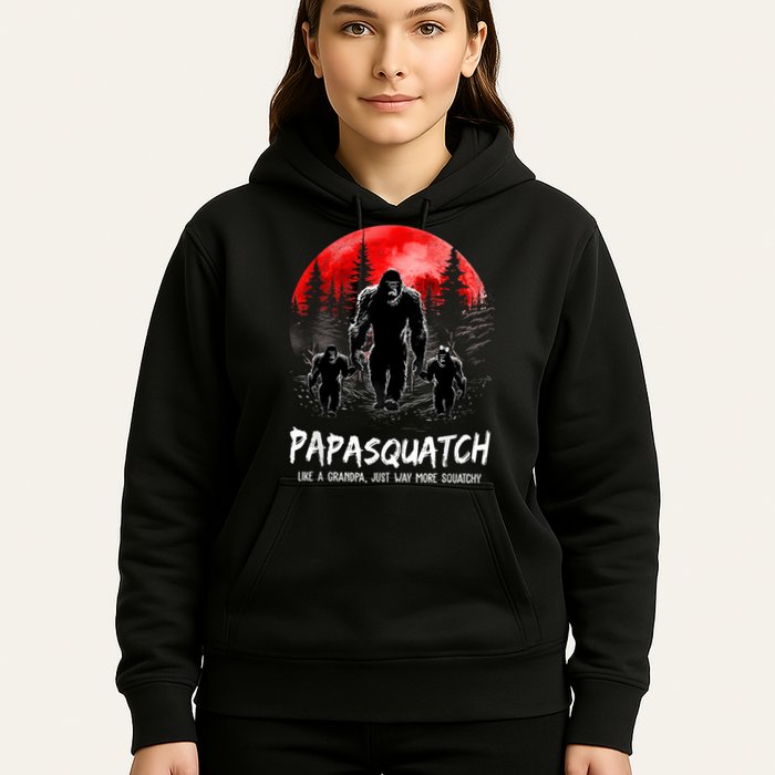 Papasquatch Like A Grandpa Just Way More Squatchy Funny Papa Hoodie