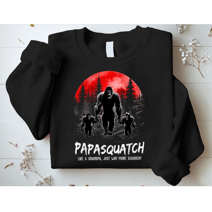 Papasquatch Like A Grandpa Just Way More Squatchy Funny Papa Sweatshirt