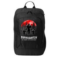 Papasquatch Like A Grandpa Just Way More Squatchy Funny Papa City Backpack