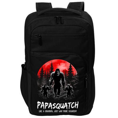 Papasquatch Like A Grandpa Just Way More Squatchy Funny Papa Impact Tech Backpack