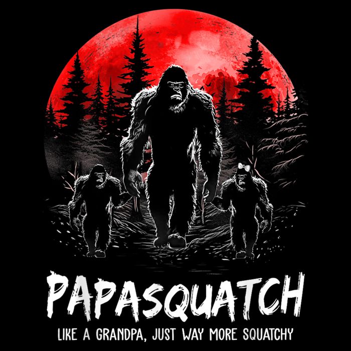 Papasquatch Like A Grandpa Just Way More Squatchy Funny Papa Backpack