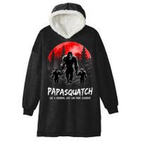 Papasquatch Like A Grandpa Just Way More Squatchy Funny Papa Hooded Wearable Blanket