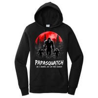 Papasquatch Like A Grandpa Just Way More Squatchy Funny Papa Women's Pullover Hoodie