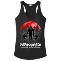 Papasquatch Like A Grandpa Just Way More Squatchy Funny Papa Ladies PosiCharge Competitor Racerback Tank