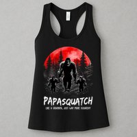Papasquatch Like A Grandpa Just Way More Squatchy Funny Papa Womens Tank Top