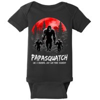 Papasquatch Like A Grandpa Just Way More Squatchy Funny Papa Baby Bodysuit