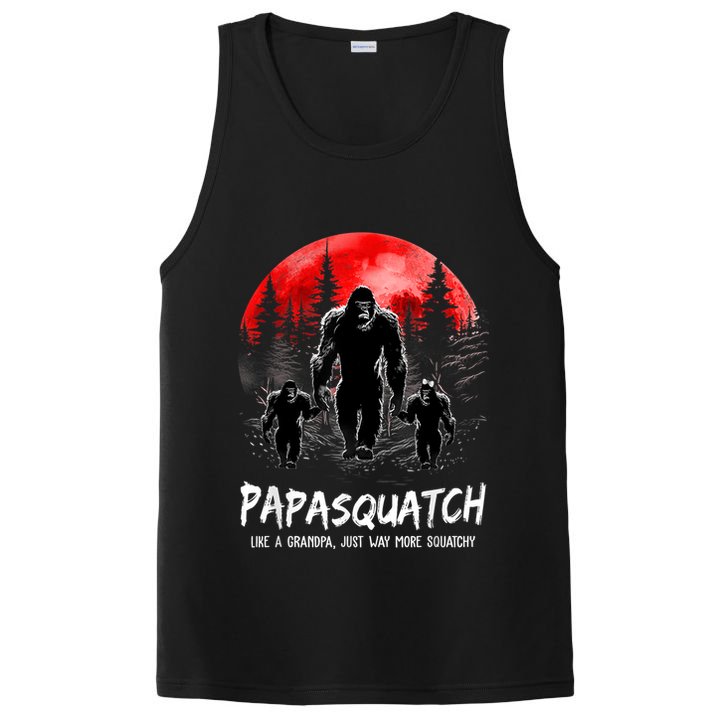 Papasquatch Like A Grandpa Just Way More Squatchy Funny Papa PosiCharge Competitor Tank