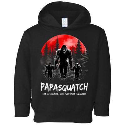 Papasquatch Like A Grandpa Just Way More Squatchy Funny Papa Toddler Hoodie