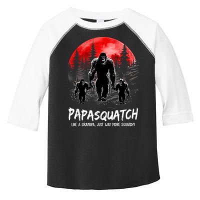 Papasquatch Like A Grandpa Just Way More Squatchy Funny Papa Toddler Fine Jersey T-Shirt