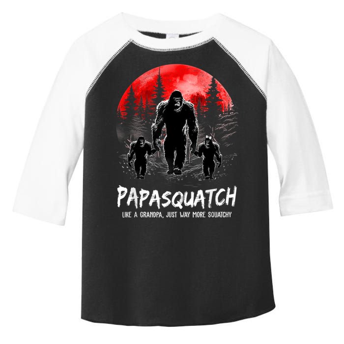Papasquatch Like A Grandpa Just Way More Squatchy Funny Papa Toddler Fine Jersey T-Shirt