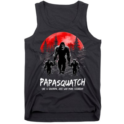 Papasquatch Like A Grandpa Just Way More Squatchy Funny Papa Tank Top