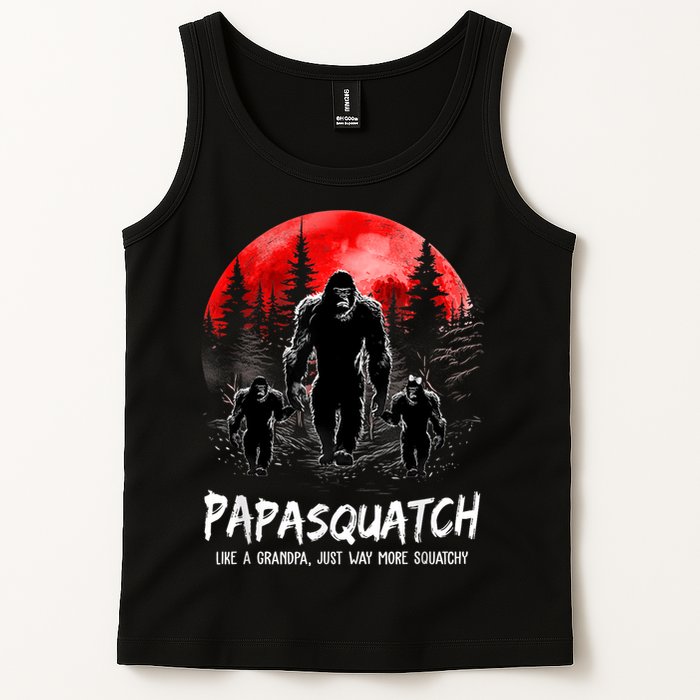 Papasquatch Like A Grandpa Just Way More Squatchy Funny Papa Tank Top