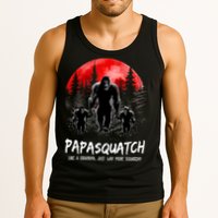 Papasquatch Like A Grandpa Just Way More Squatchy Funny Papa Tank Top