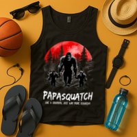 Papasquatch Like A Grandpa Just Way More Squatchy Funny Papa Tank Top