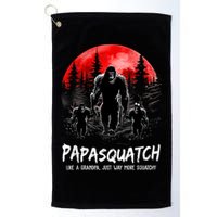 Papasquatch Like A Grandpa Just Way More Squatchy Funny Papa Golf Towel