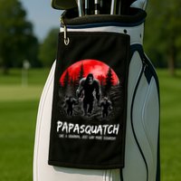 Papasquatch Like A Grandpa Just Way More Squatchy Funny Papa Golf Towel