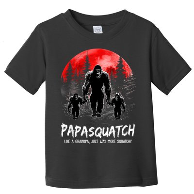 Papasquatch Like A Grandpa Just Way More Squatchy Funny Papa Toddler T-Shirt