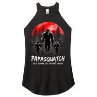 Papasquatch Like A Grandpa Just Way More Squatchy Funny Papa Women's Perfect Tri Rocker Tank