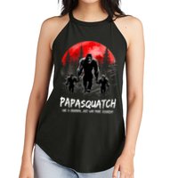 Papasquatch Like A Grandpa Just Way More Squatchy Funny Papa Women's Perfect Tri Rocker Tank