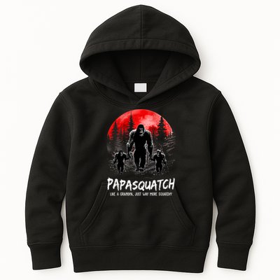Papasquatch Like A Grandpa Just Way More Squatchy Funny Papa Kids Hoodie