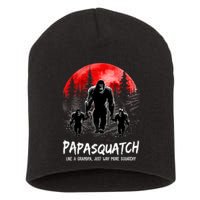 Papasquatch Like A Grandpa Just Way More Squatchy Funny Papa Short Acrylic Beanie